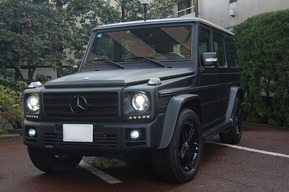 ベンツW463 フルラッピング カーボンシート BRABUS  GV12エアロ取り付け