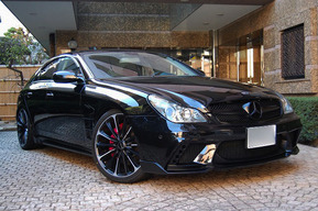 WALD Black Bissonフルキット取り付け キャリパー塗装 ベンツW219 AMG CLS63