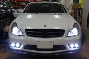 W219 AMG CLS63 ４灯フォグランプキット HIDキット取り付け