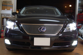 LS600h フォグランプHIDキット取り付け