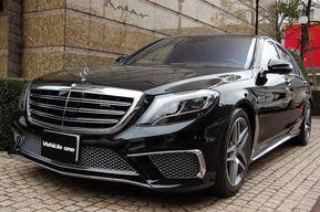 ベンツW222 AMG S65ルック カスタム カーボンブレーキ仕様 キャリパー 塗装 ゴールド