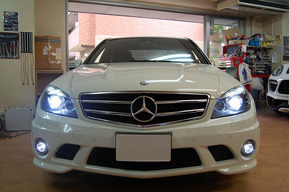 AMG C63 フォグランプLEDバルブ交換 カスタム ベンツW204