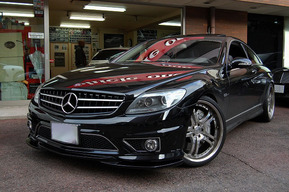 ベンツW216 AMG CL63フロントリップエアロ取り付け カスタム