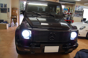 W463 AMG G55 ヘッドライトバルブHIDキット取り付け加工 カスタム