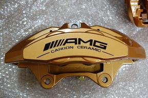 W222 AMG S65 仕様ゴールドキャリパー塗装カスタム S550