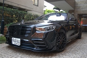 メルセデスベンツ Sクラス W223 BRABUS フロント リア ホイール キャリパー塗装 各所ブラックラッピング